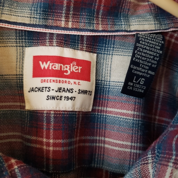 Mens Wrangler Button Down Shirt..Size L - Picture 2 of 2